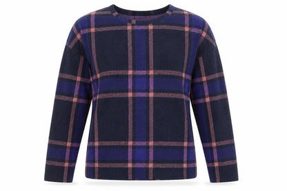 Marks & Spencer Women’s Multicoloured Check Long Sleeve T-Shirt Size 12
