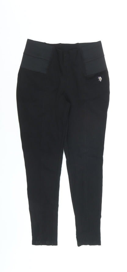 U.S. Polo Assn. Women's Black Stretch Leggings Size M