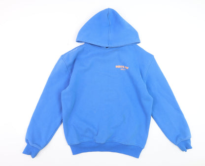 White Fox Women's Blue XS/S Pullover Hoodie with Logo Print