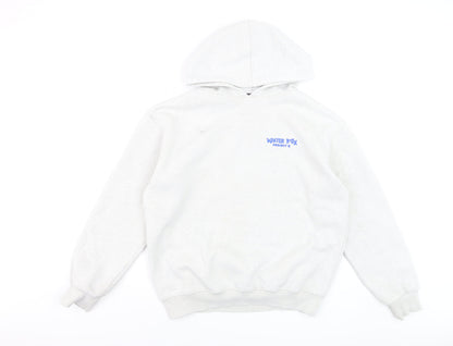 White Fox Women’s Grey Hoodie Small Pullover Graphic Logo Sweatshirt
