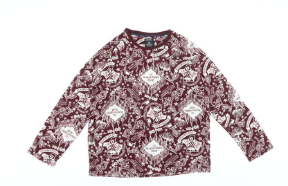 Harry Potter Womens Red Long Sleeve Pyjama Top Size 10-12 T-Shirt Style