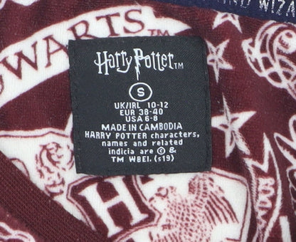 Harry Potter Womens Red Long Sleeve Pyjama Top Size 10-12 T-Shirt Style