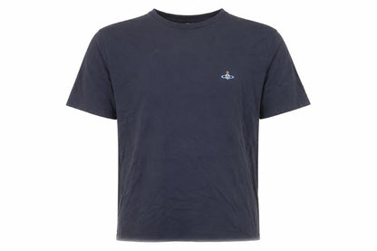 Vivienne Westwood Men's Blue Cotton Logo T-Shirt Size L
