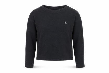 Jack Wills Womens Black Pullover Sweatshirt UK 6 Long Sleeve Crew Neck