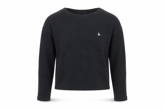 Jack Wills Womens Black Pullover Sweatshirt UK 6 Long Sleeve Crew Neck
