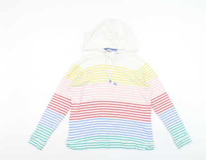 Joules Women Multicoloured Stripe Pullover Hoodie Size 18 Cotton