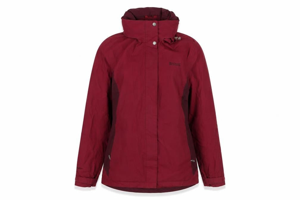 Regatta Womens Red Waterproof Hooded Rain Jacket Size 16