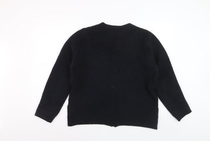Lipsy Women Black UK 18 Long Sleeve Button Cardigan