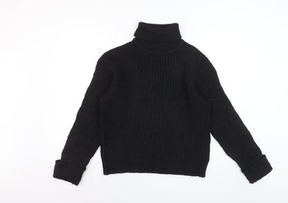Finery Women’s Black Roll Neck Chunky Knit Jumper Size 10