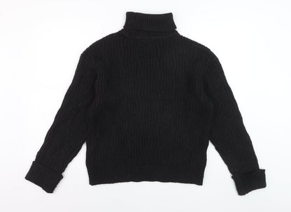 Finery Women’s Black Roll Neck Chunky Knit Jumper Size 10
