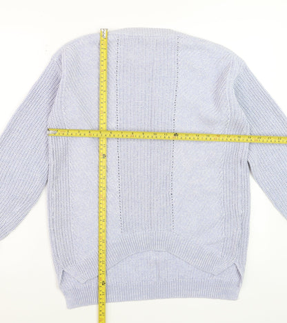 Marks and Spencer Women’s Blue Cotton Crew Neck Knit Jumper Size S