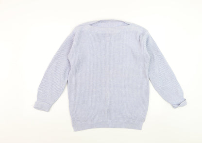 Marks and Spencer Women’s Blue Cotton Crew Neck Knit Jumper Size S