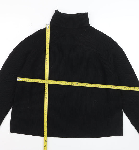 Marks and Spencer Women’s Black Roll Neck Knit Jumper Size L