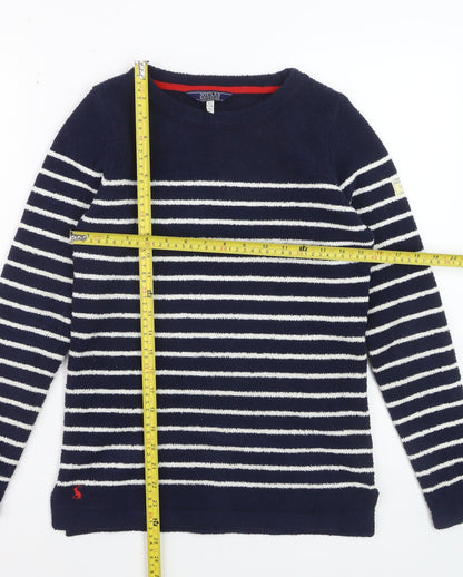 Joules Women’s Navy Stripe Pullover Jumper UK 6 Polyester Knitwear