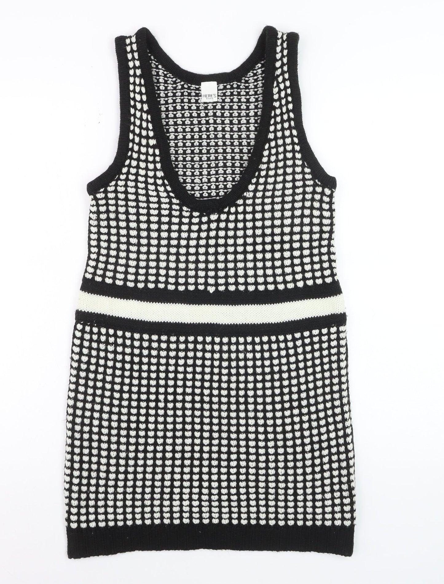 HERE'S AVENUE Women's Black Knit Tank Dress Size S