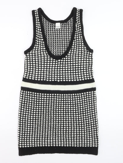 HERE'S AVENUE Women's Black Knit Tank Dress Size S
