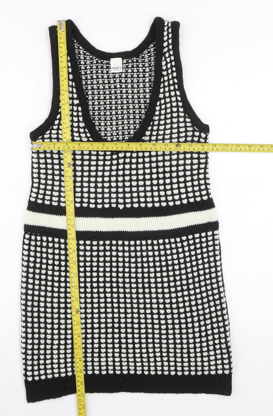 HERE'S AVENUE Women's Black Knit Tank Dress Size S