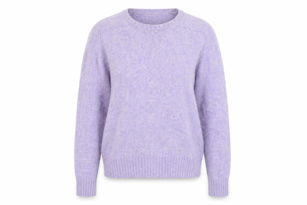 Jaeger Women’s Purple Wool Crew Neck Pullover Jumper Size L
