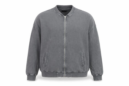 Simply Be Women's Grey Cotton Bomber Jacket Size 22