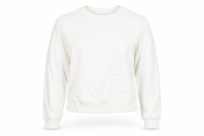 Papaya Women's White Cotton Lace Detail Pullover Sweatshirt Size S