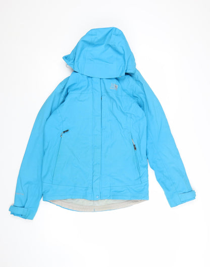 Karrimor Women's Blue Waterproof Hooded Rain Jacket UK 8