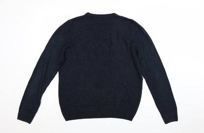 Marks and Spencer Men's Blue Cashmilon Crew Neck Jumper M Regular