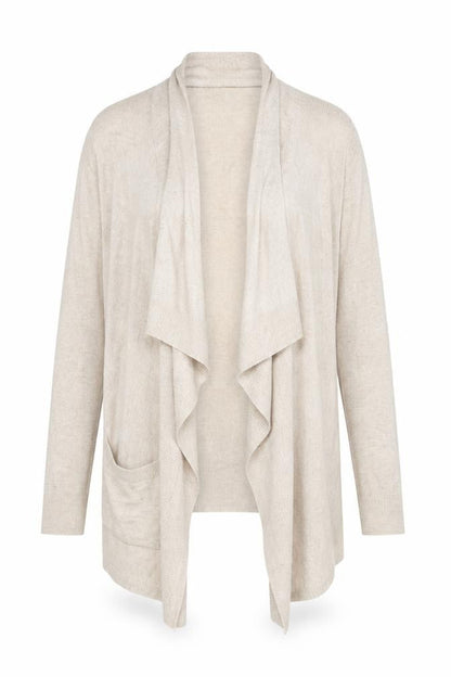 Marks & Spencer Women Beige Size 10 Lightweight Open Cardigan