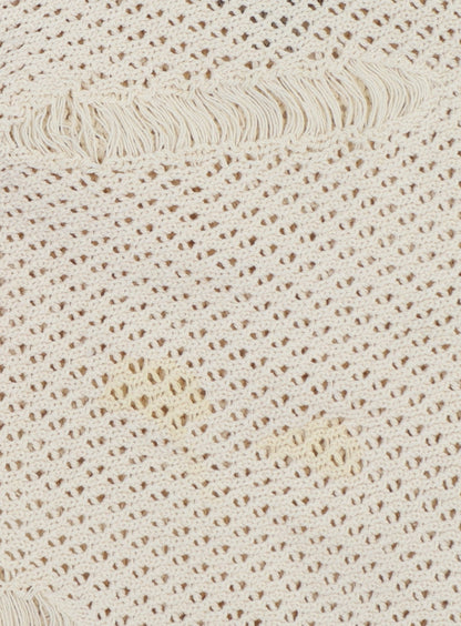MURCI Women’s Beige Knit Bodycon Midi Dress Size M Long Sleeve V-Neck