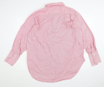 Charles Tyrwhitt Men's Pink Striped Classic Fit Cotton Dress Shirt 17.5in
