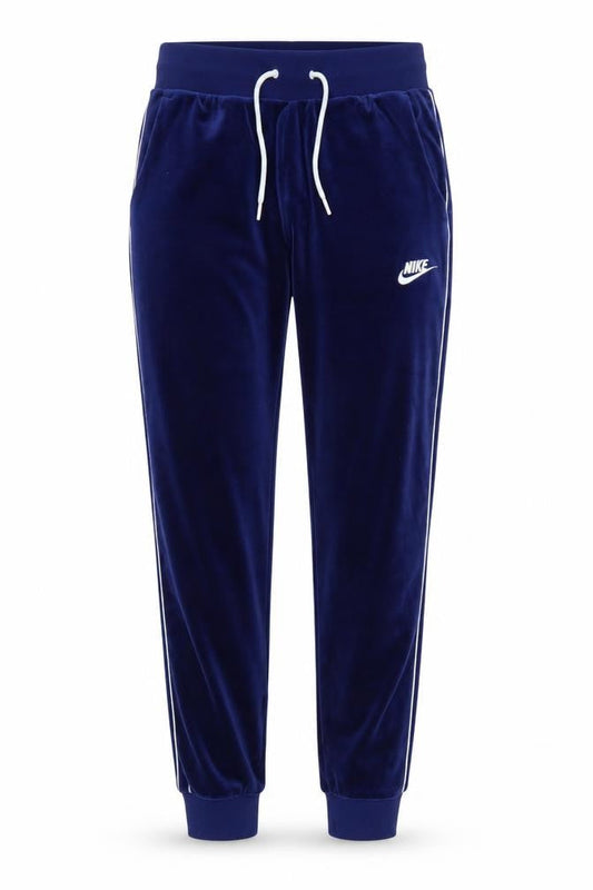Nike Women's Blue Velvet Jogger Trousers XS Elastic Waist