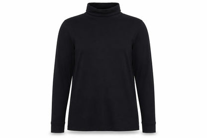 Marks & Spencer Autograph Women’s Black Roll Neck Cotton Long Sleeve Top Size 14
