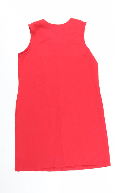 d&co Active Women Red Sleeveless Shift Dress Size L