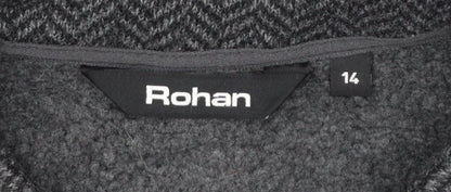 Rohan Womens Grey Herringbone Mid-Length Jacket Size 14
