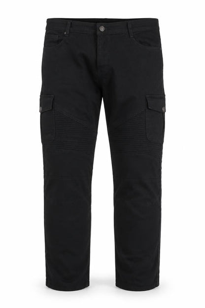 OGGI 76 Men's Black Regular Fit Cargo Biker Trousers Size 44