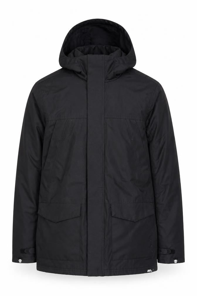 No Fear Men's Black XS Hooded Waterproof Parka Jacket