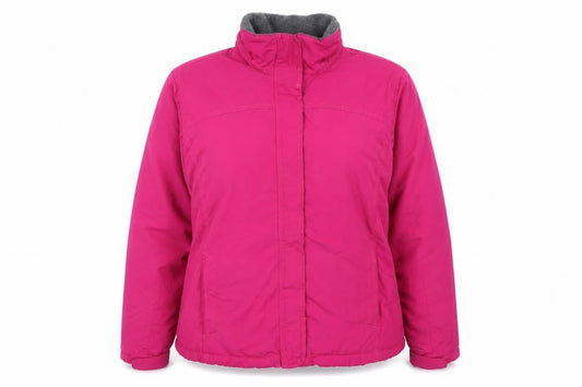 Lands' End Women's Pink XL Puffer Jacket Nylon Winter Coat