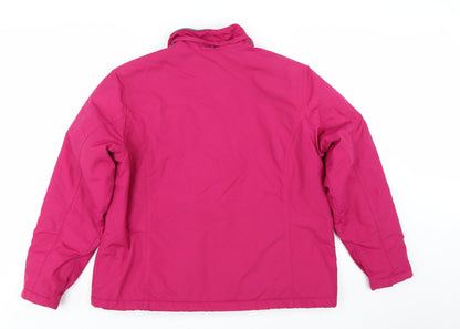 Lands' End Women's Pink XL Puffer Jacket Nylon Winter Coat