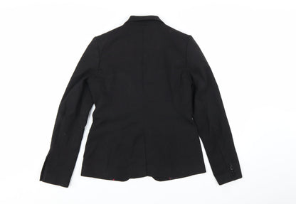 Next Women Black Tailoring Blazer Jacket Size 10R Polyester Blend