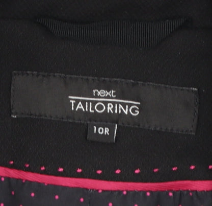 Next Women Black Tailoring Blazer Jacket Size 10R Polyester Blend