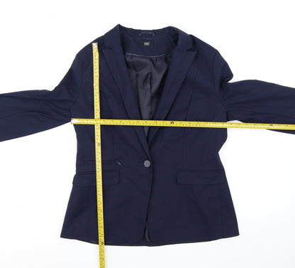 F&F Women Blue Size 16 Tailored One Button Blazer Jacket