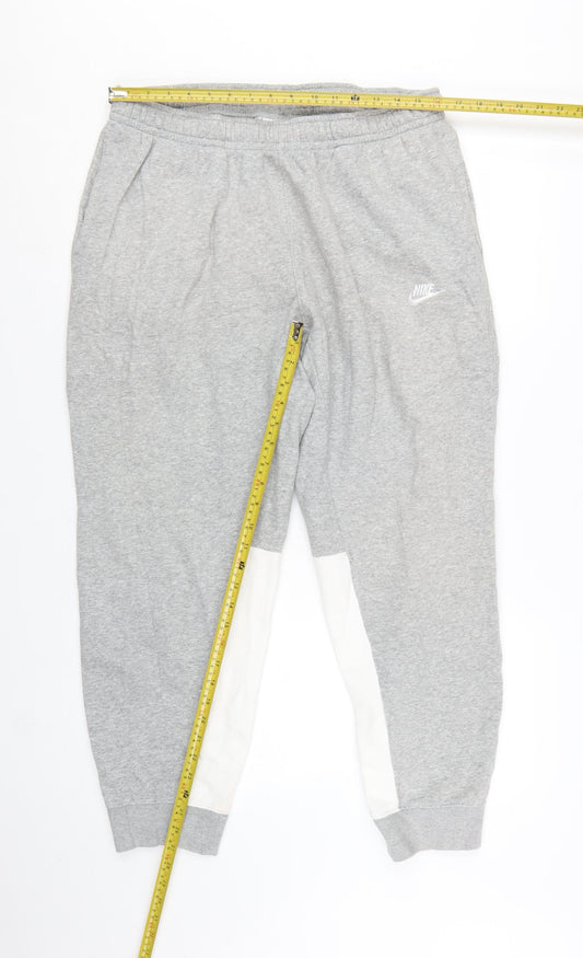 Nike Men's Grey XL Jogger Sweatpants Regular Fit Sportswear