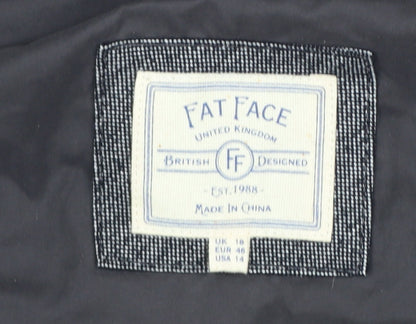 Fat Face Women's Grey Puffer Waistcoat Size 18 Winter Casual