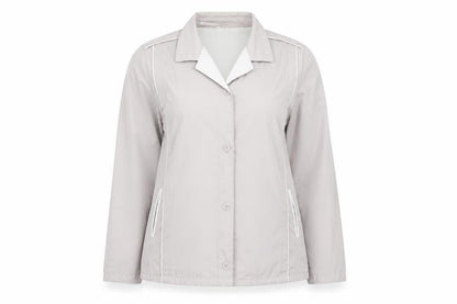 Eleganzé Women's Beige Cotton Blend Button Jacket Size 14
