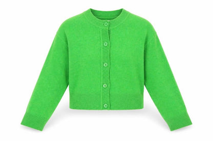 ASOS DESIGN Women's Green Wool Blend Crew Neck Cardigan S