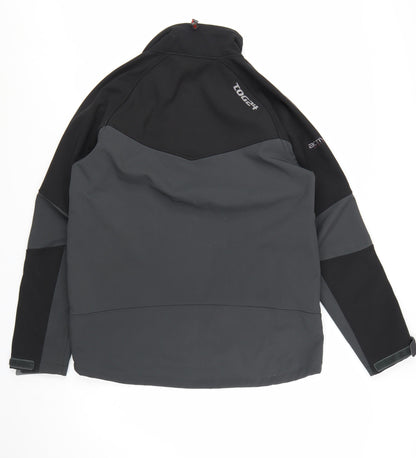 TOG24 Men’s Grey Softshell Jacket M Water Resistant Windproof Outdoor