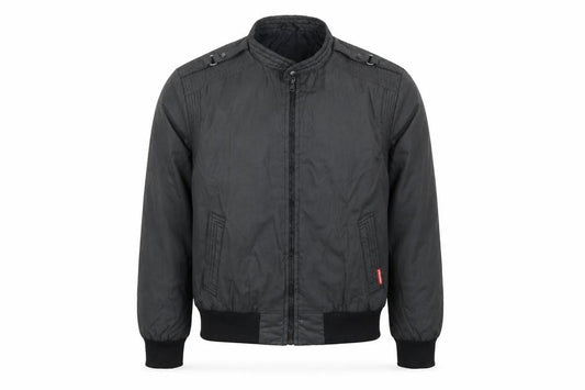 Carrera Men's Black M Bomber Jacket Polyester Cotton Stand Collar
