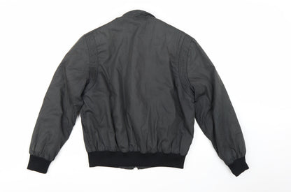 Carrera Men's Black M Bomber Jacket Polyester Cotton Stand Collar