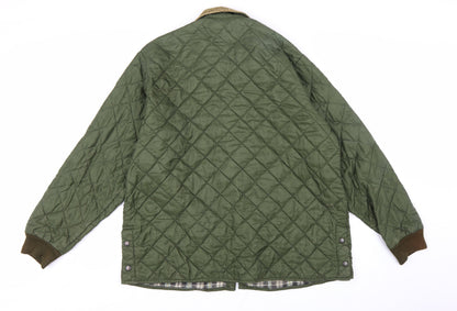 Dickies Men's Green Quilted Jacket XL Workwear Outdoor Coat