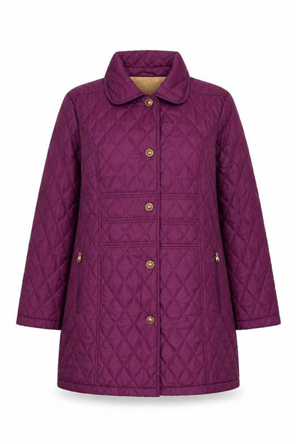 Centigrade Women's Purple Quilted Mid-Length Coat Size L