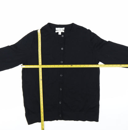 Marks and Spencer Women's Black Merino Wool Cardigan Size 14